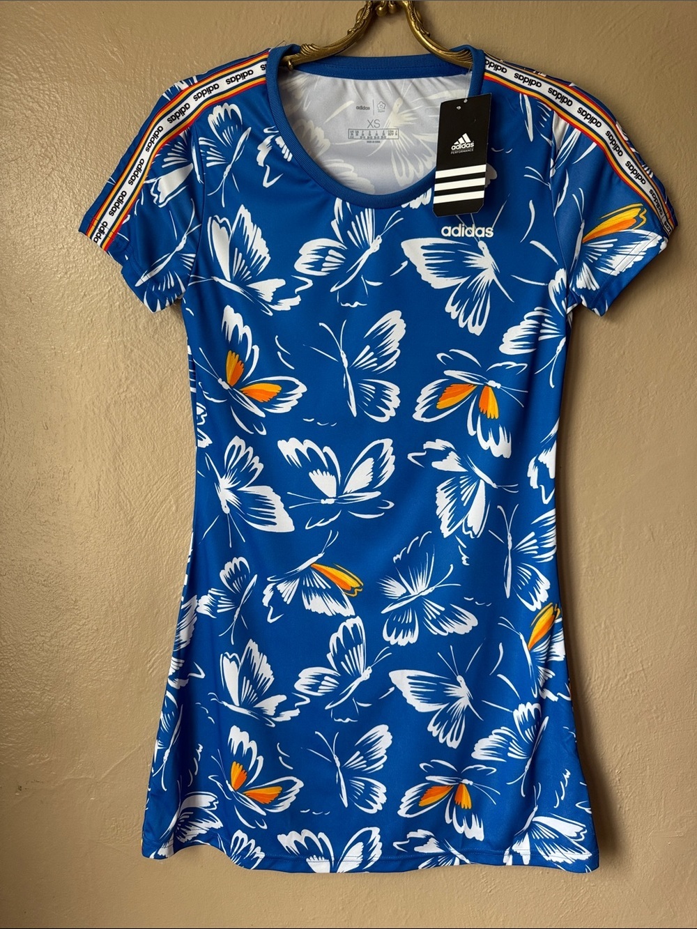 Adidas X Farm Rio Blue Mini Dress Size XS